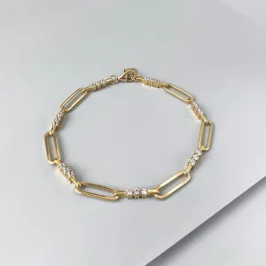 Link Topaz 14K Gold Vermeil Bracelet