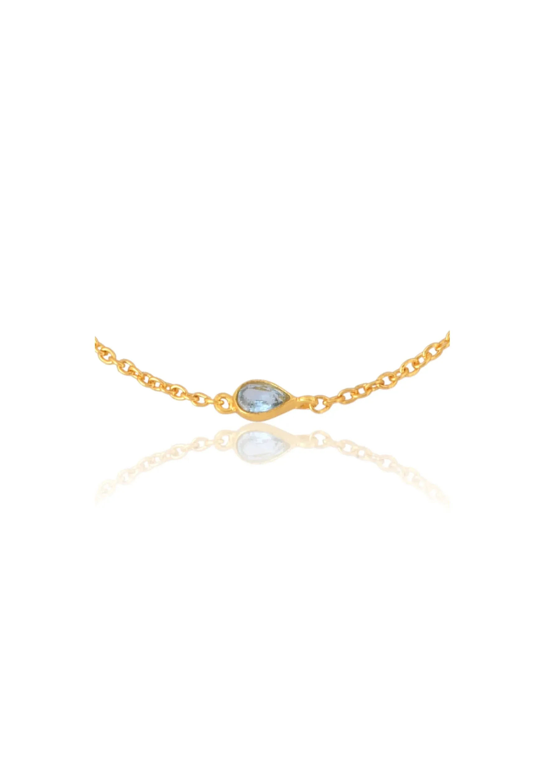 Lola Knight - Blue Topaz Bracelet - Gold