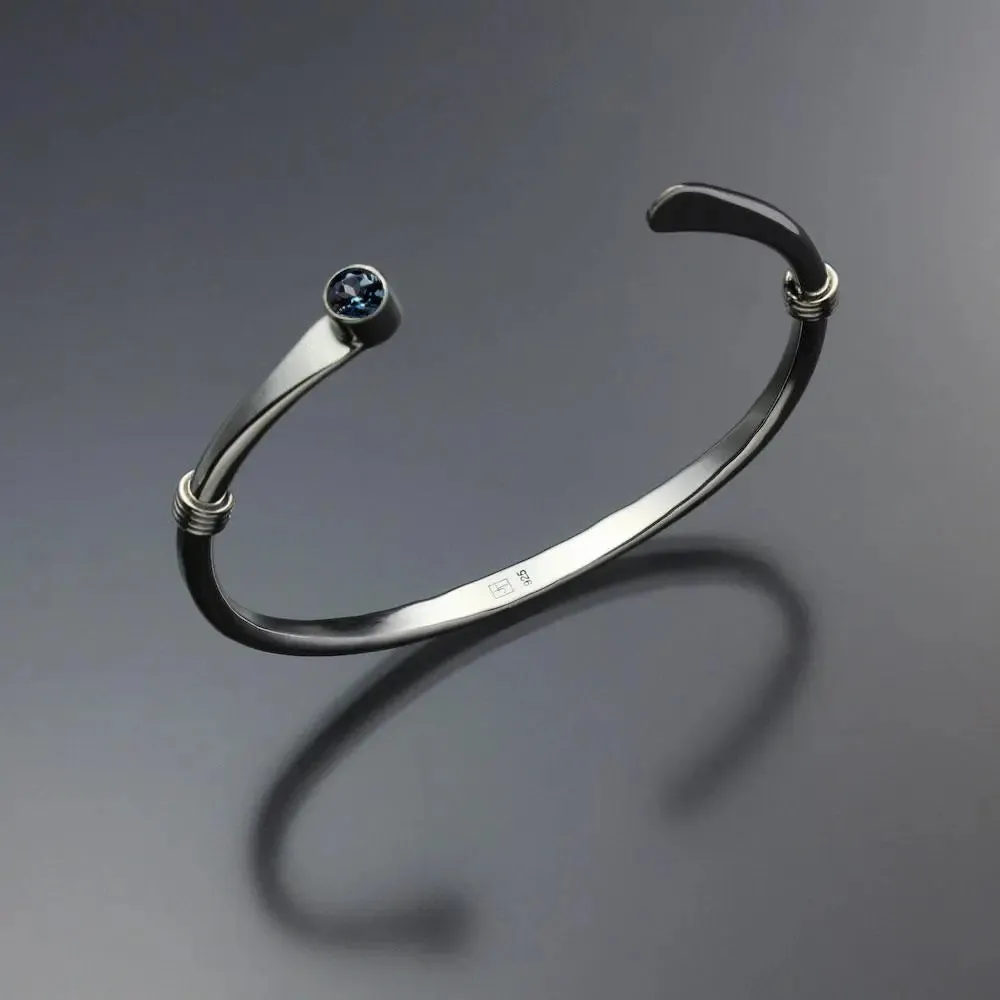 London Blue Topaz Bracelet BRA021WLTZ Sterling Silver Sterling Silver by John Tzelepis Jewelry