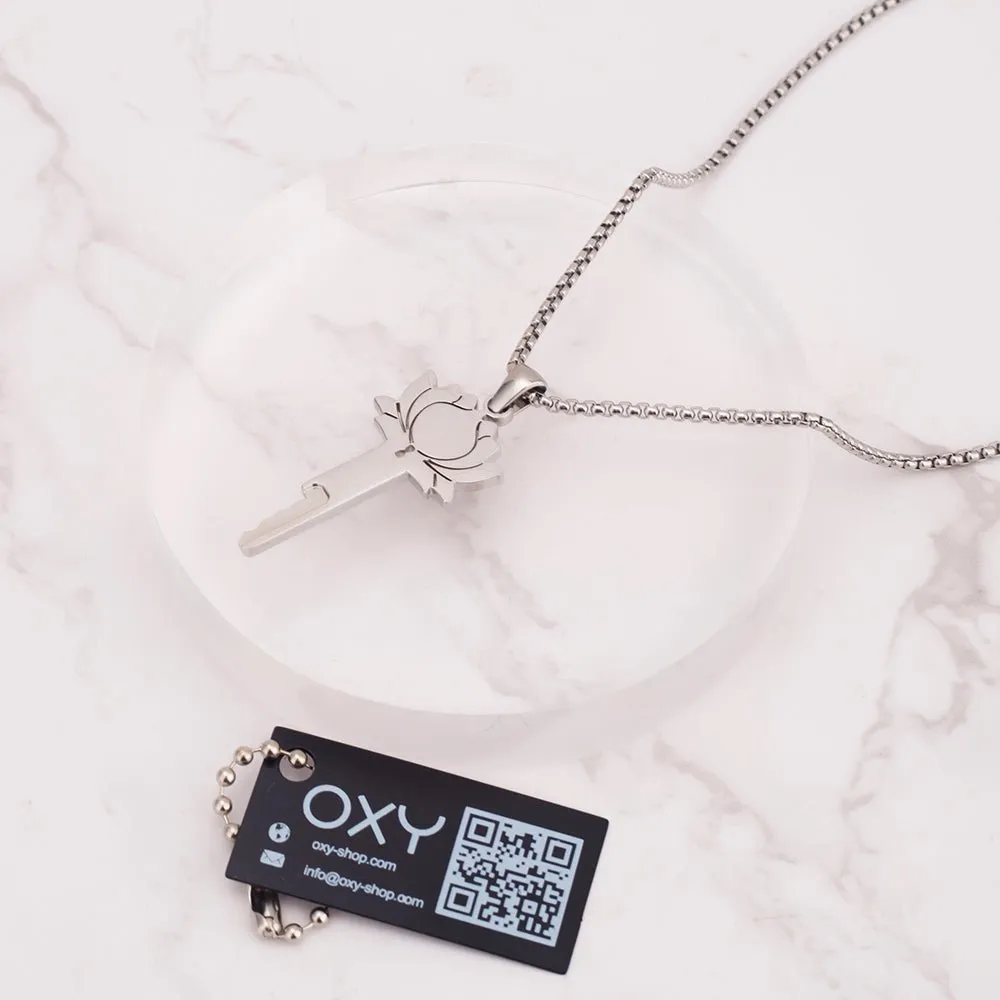 Elegant Lotus Flower Chastity Key Locket - Beautiful Keyholder for Discreet Storage