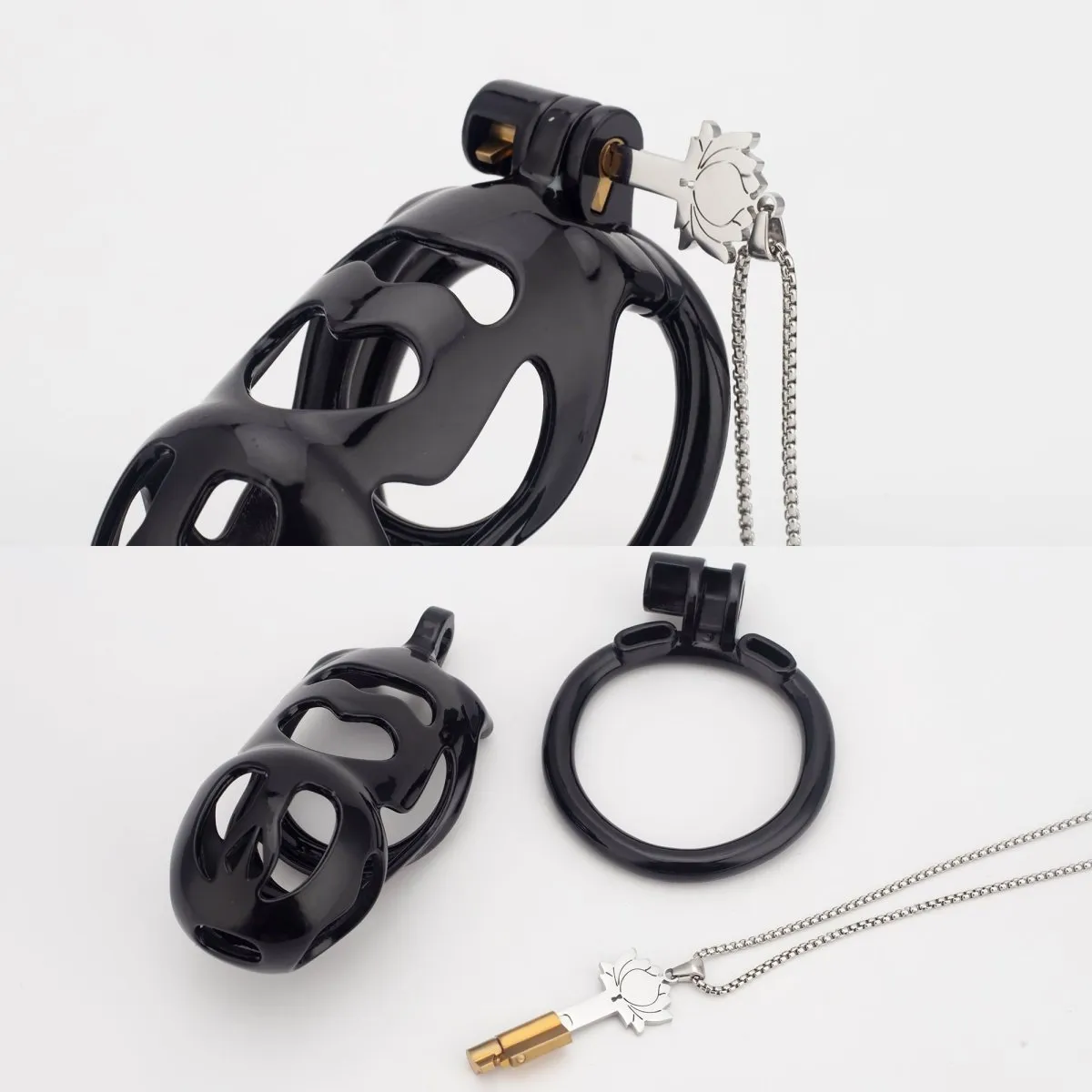 Elegant Lotus Flower Chastity Key Locket - Beautiful Keyholder for Discreet Storage