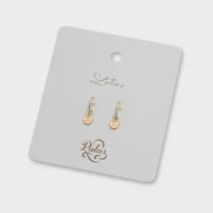 Lotus hoop earrings