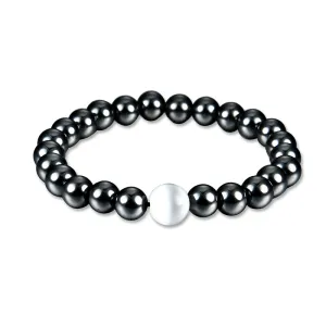 Magnetic Black Magnet Inlaid Pearl Bracelet
