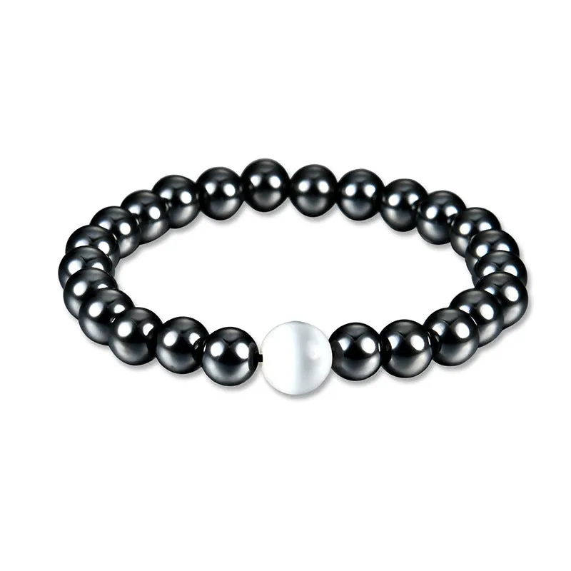 Magnetic Black Magnet Inlaid Pearl Bracelet