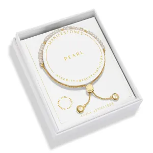 Manifestones Pearl Gold Plated Bracelet 7452
