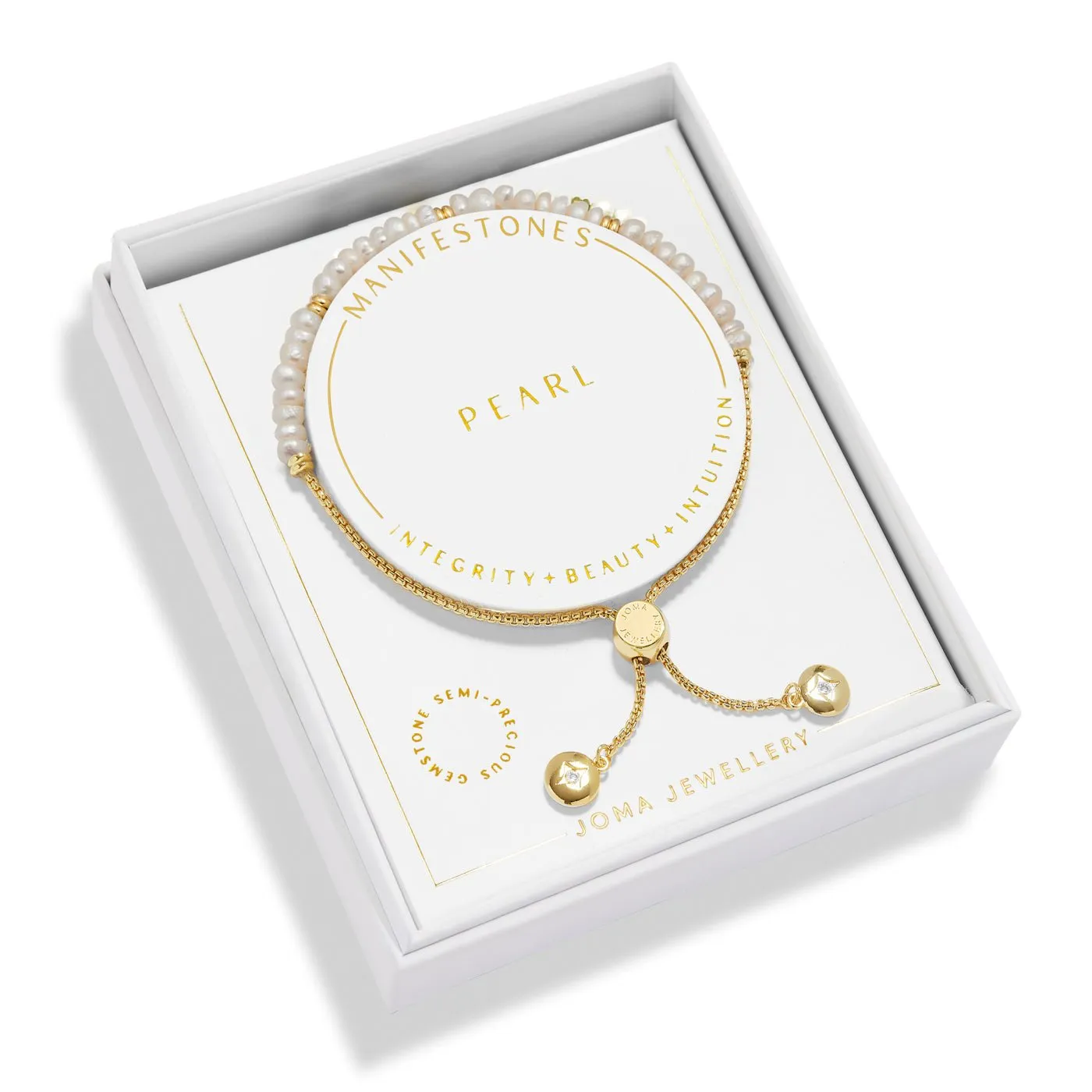 Manifestones Pearl Gold Plated Bracelet 7452
