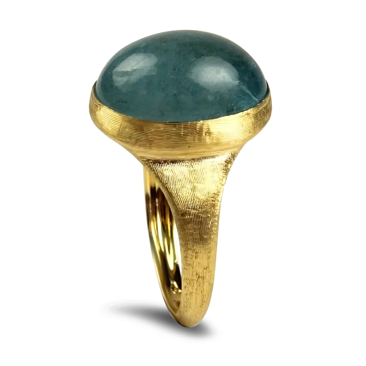 Marco Bicego 18k Yellow Gold "Unico Collection" Aquamarine Ring