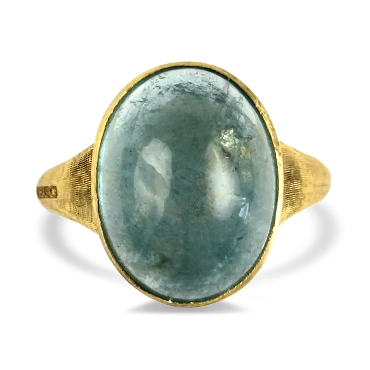 Marco Bicego 18k Yellow Gold "Unico Collection" Aquamarine Ring