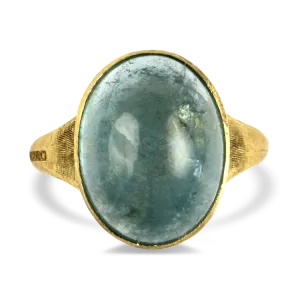 Marco Bicego 18k Yellow Gold "Unico Collection" Aquamarine Ring