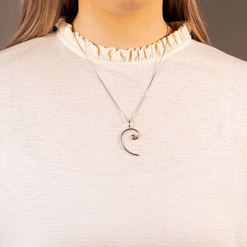 Medium Spiral Pendant in Sterling Silver