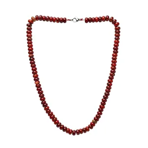 Mens Beaded Necklace | Handmade Natural Jasper Gemstone Necklace for Men 20In