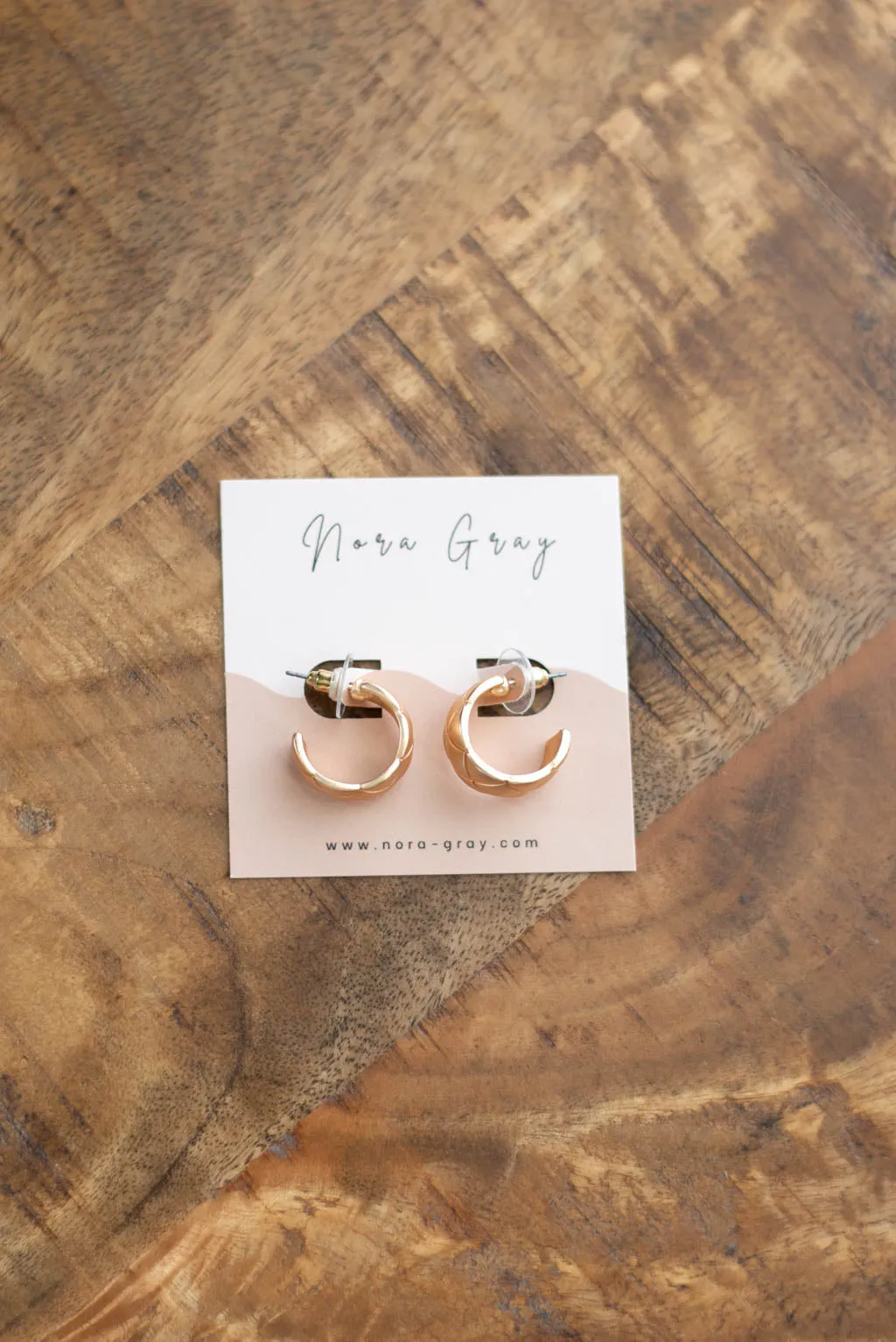 Metal Texture 20mm Hoop Earrings