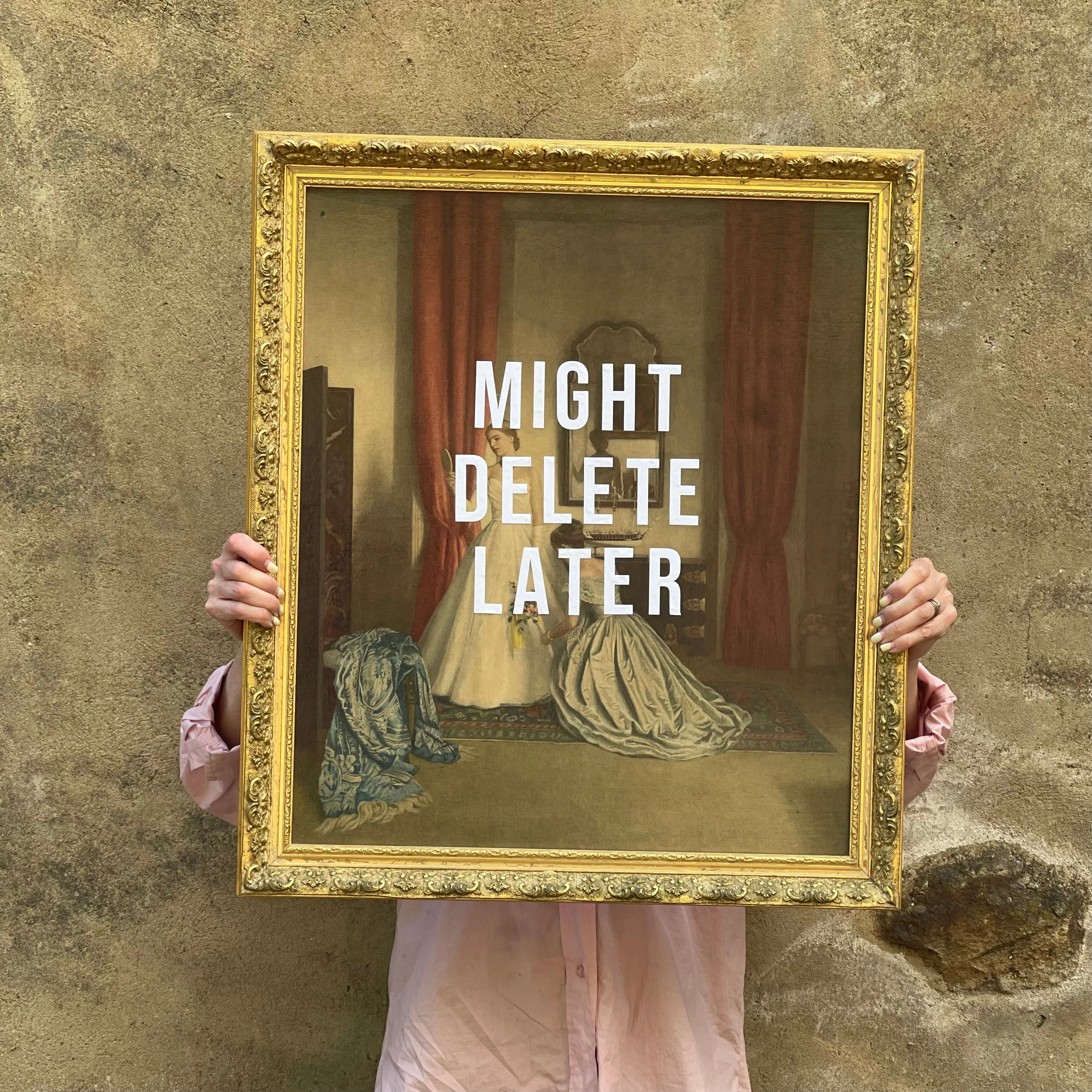 'MIGHT DELETE LATER' Gilt Framed Print