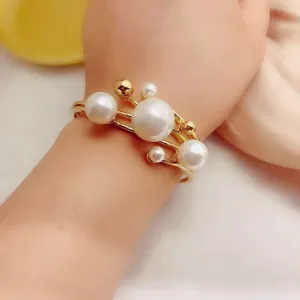 Multilayer Metal Pearl Bracelet Retro Temperament Suit Women