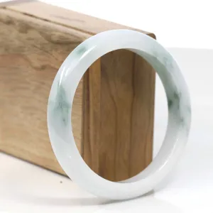 Natural Blue- Green Jadeite Jade Bangle (58.18 mm) #T012