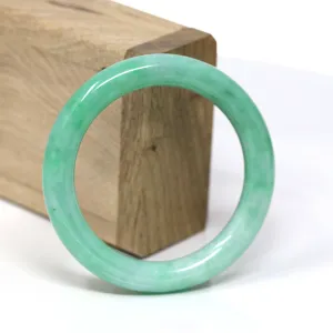 Natural Burmese Apple Green Jadeite Jade Bangle Bracelet ( 53.6 mm) #441
