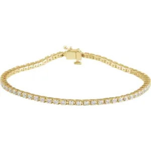 Natural Diamond Line Bracelet - 2ct