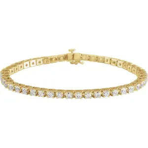 Natural Diamond Line Bracelet - 4ct