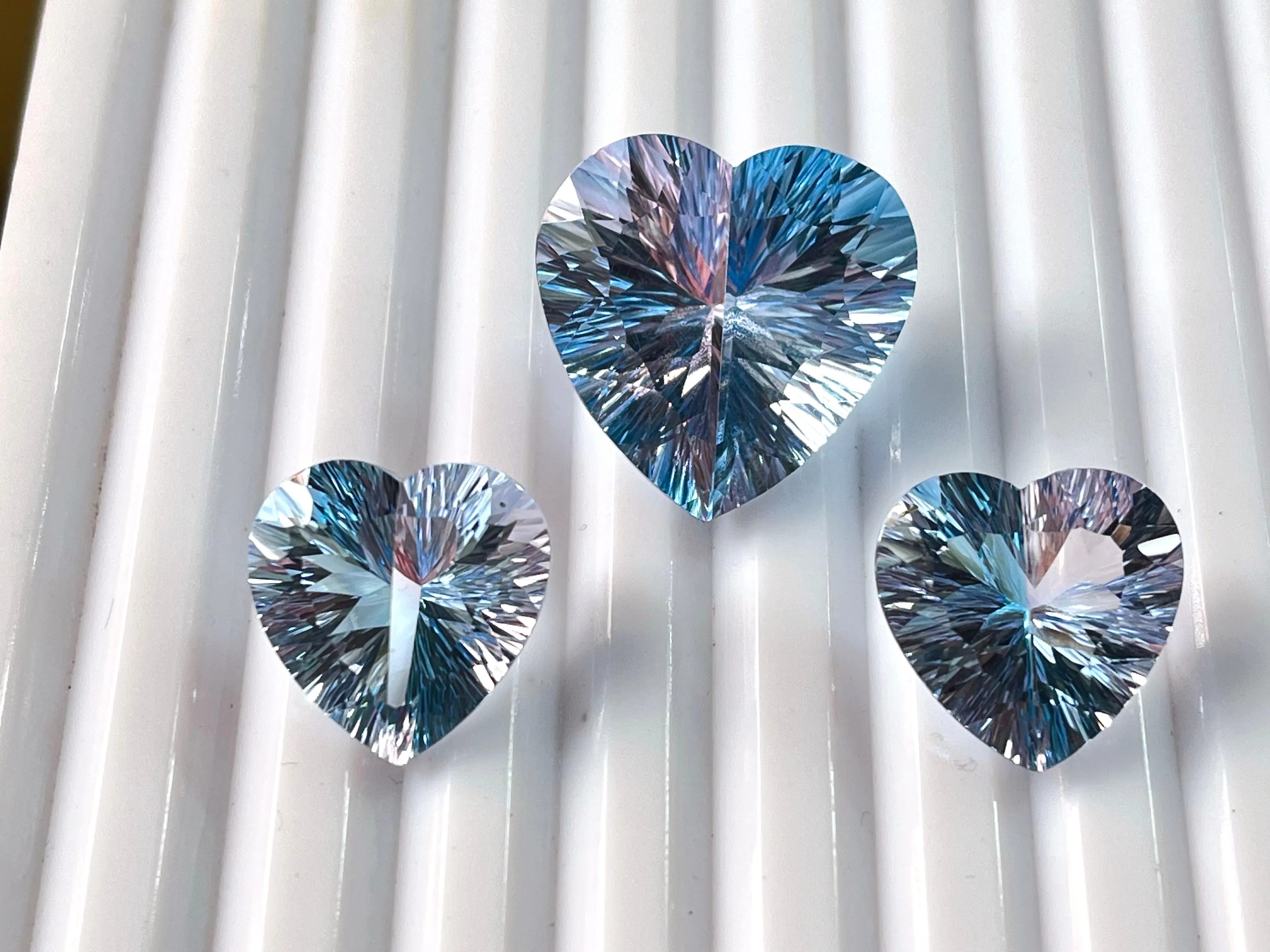 Natural Gemstones Doublet concave cut pair and sets