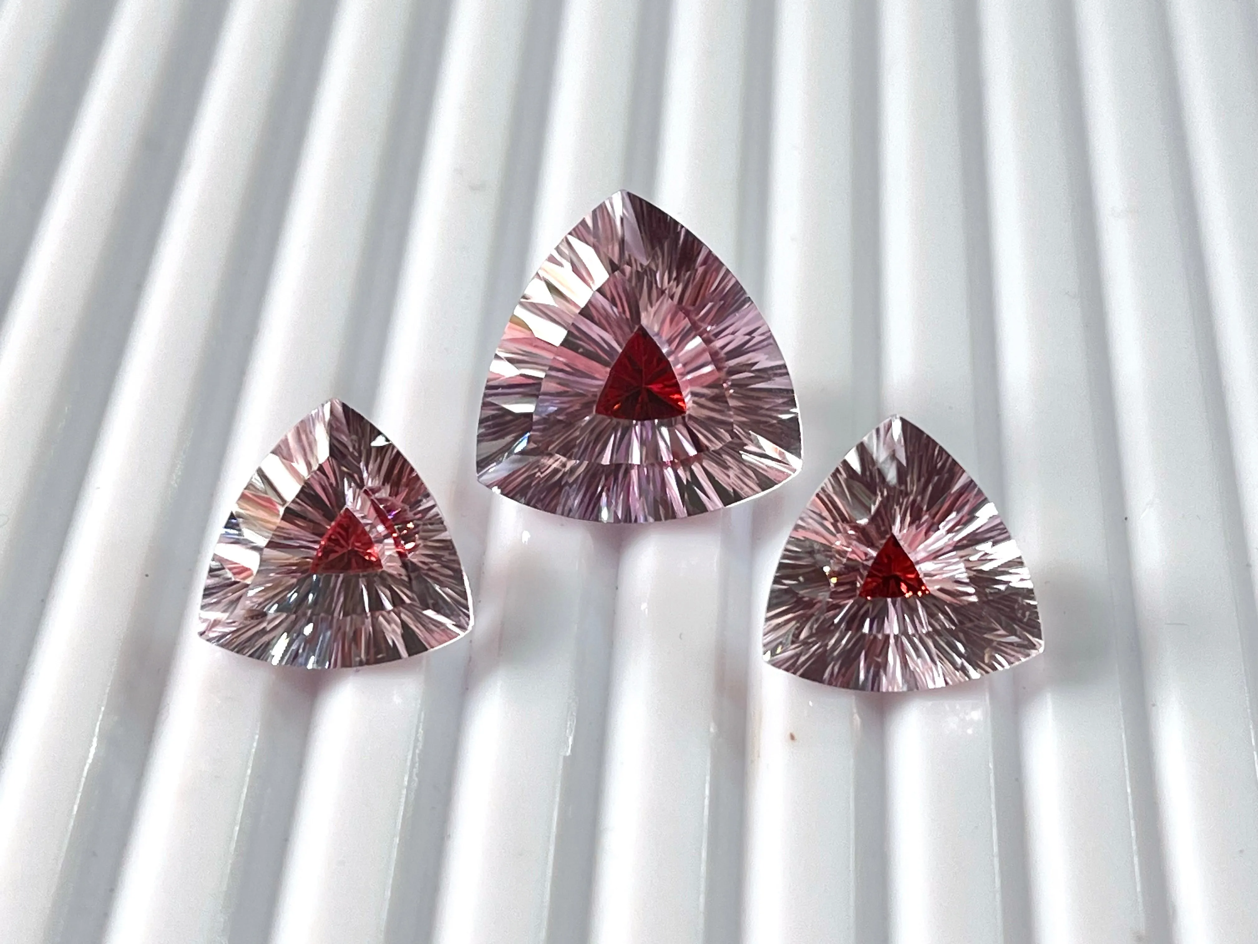 Natural Gemstones Doublet concave cut pair and sets