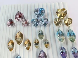 Natural Gemstones Doublet concave cut pair and sets
