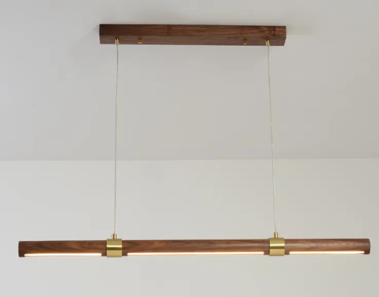 Niels Scandinavian Round Case Wooden Pendant Light