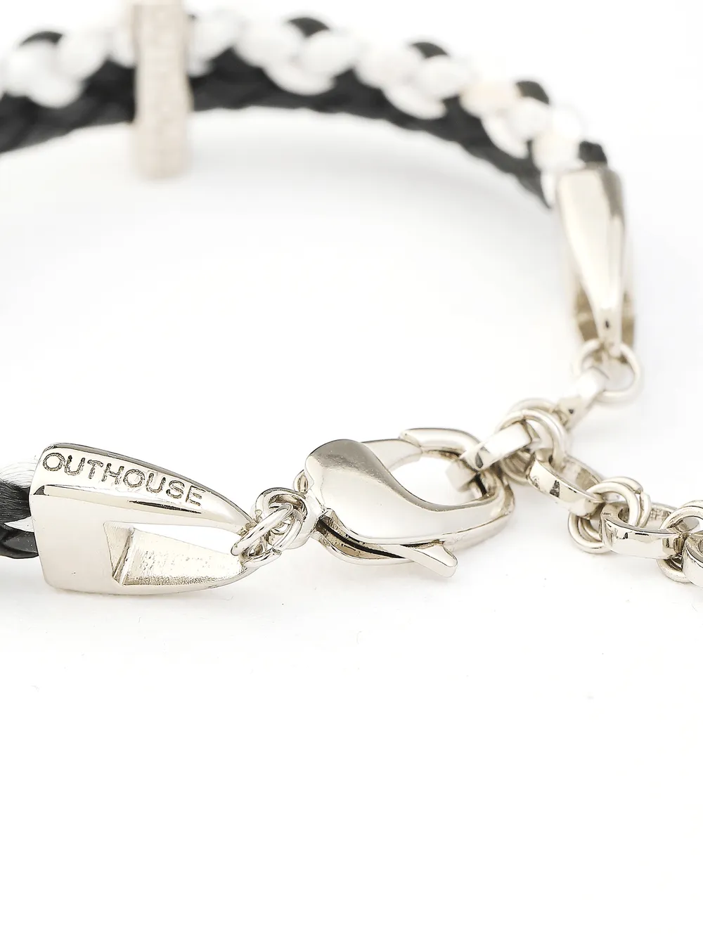 OH Dopamine Bond Bracelet in Noir Black, Silver Finish