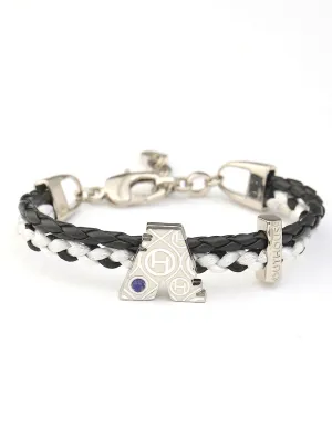 OH Dopamine Bond Bracelet in Noir Black, Silver Finish