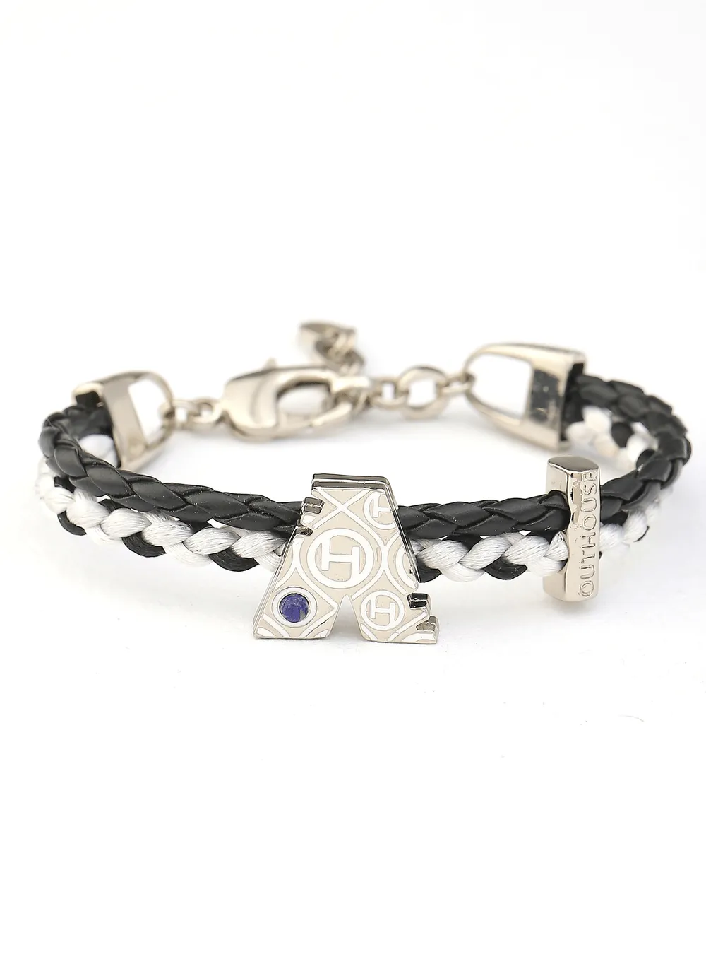OH Dopamine Bond Bracelet in Noir Black, Silver Finish