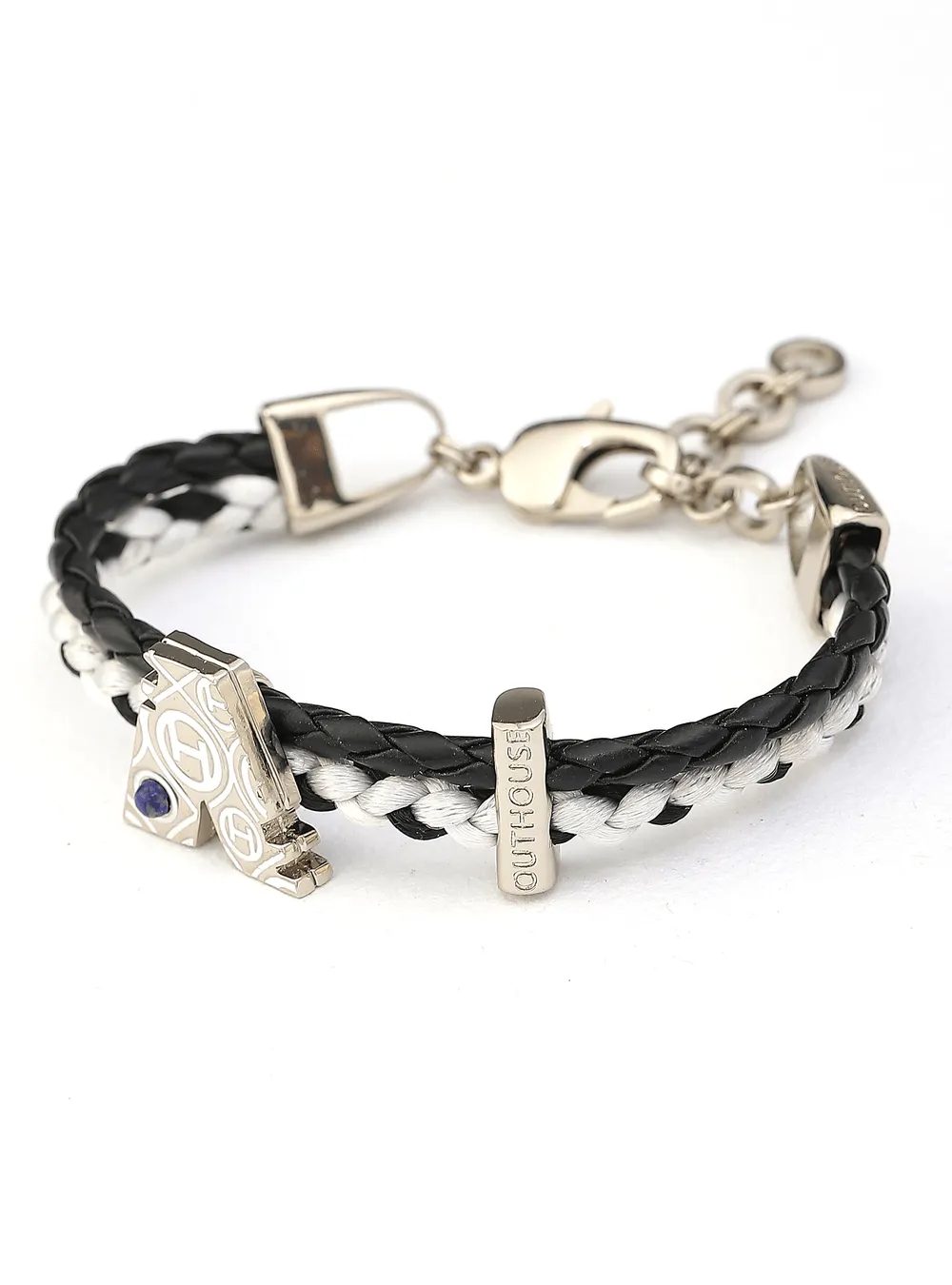 OH Dopamine Bond Bracelet in Noir Black, Silver Finish