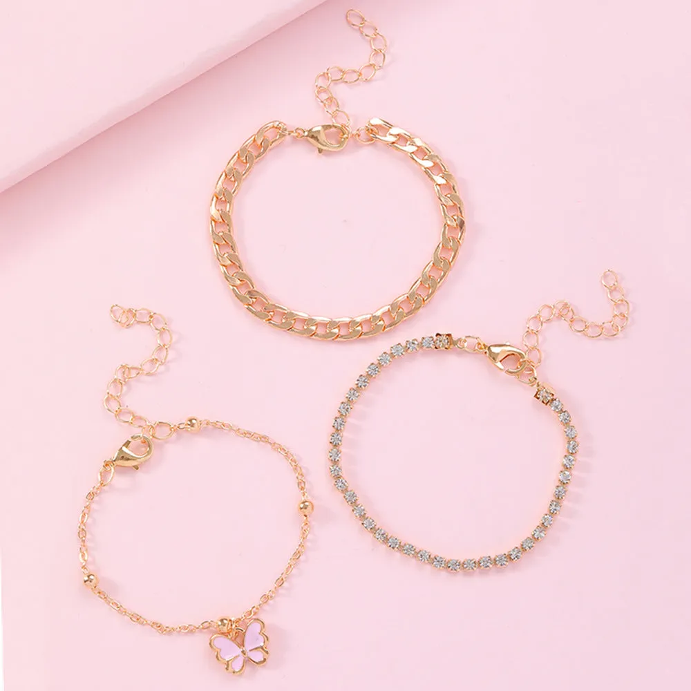 Oil Dripping Butterfly Bracelet Punk Suit Bracelet