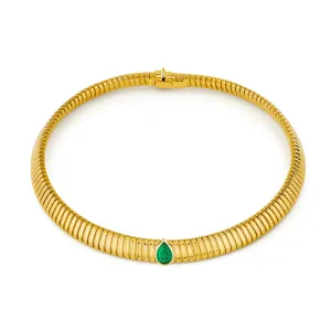 Ouroboros Choker with Emerald