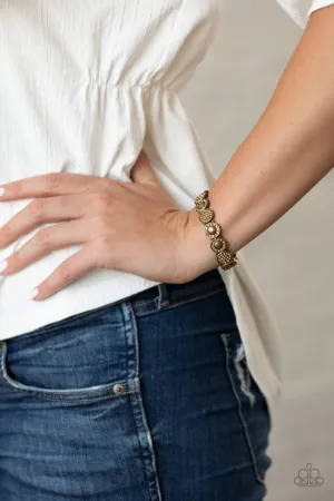 Paparazzi Bracelet ~ Glamour Garden - Brass