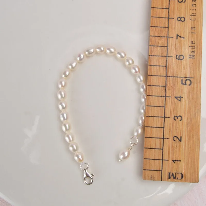 Pearl Bracelet, wedding gift, flower girl bracelet, bridesmaid gift, bridal shower gift, Dainty Pearl Jewelry, June Birthstone Bracelet