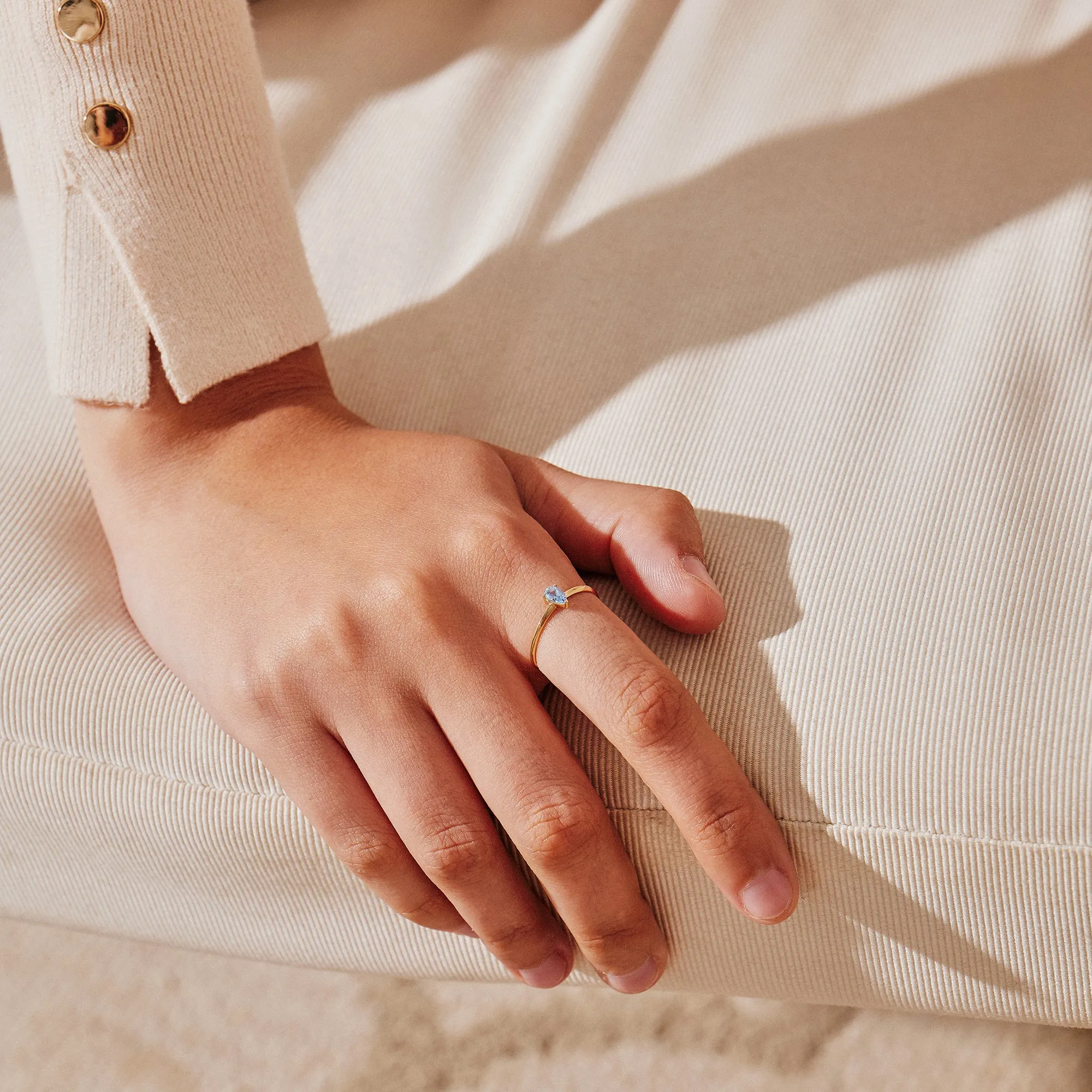 PERRY | Aquamarine Solitaire Ring