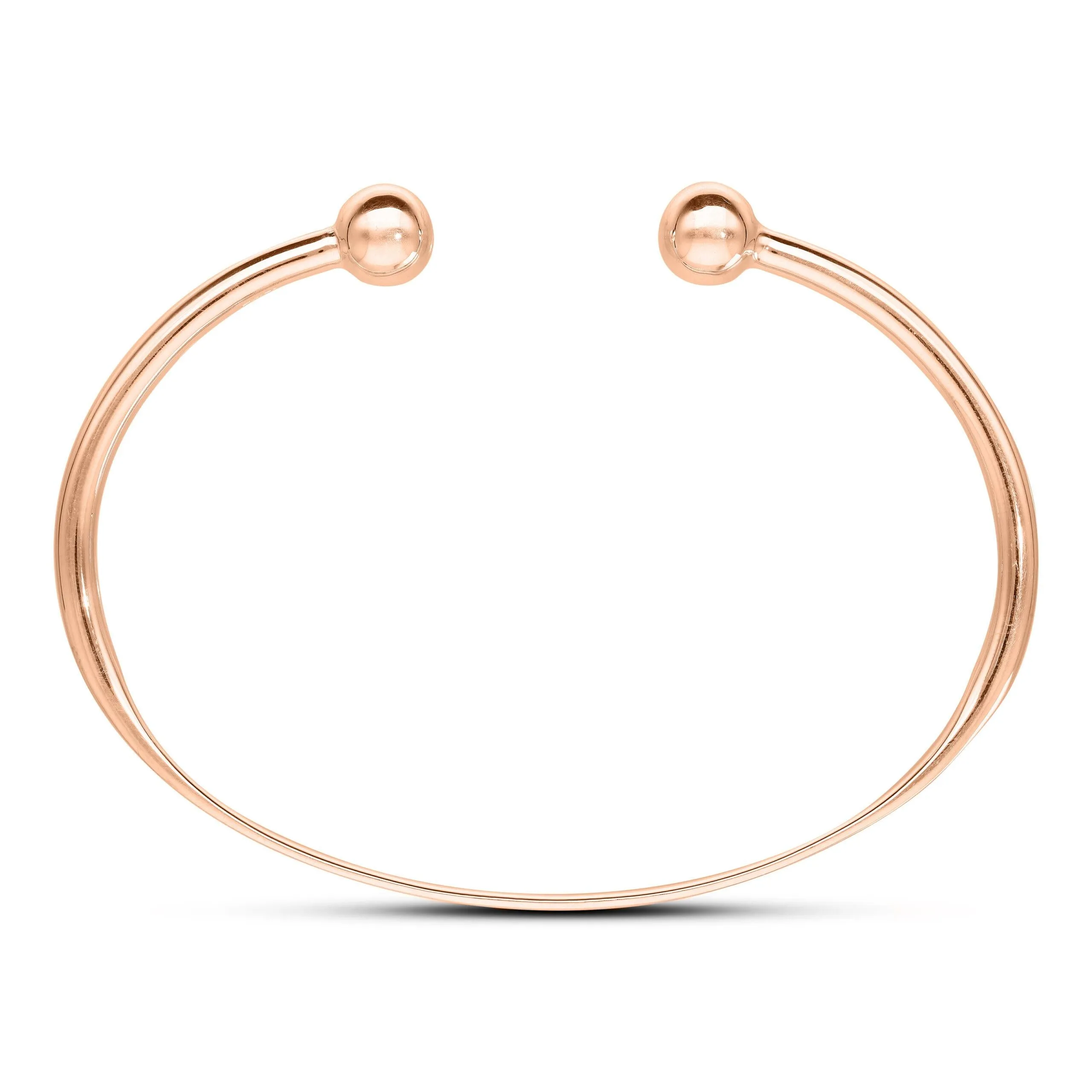 Personalised Rose Gold Plated Torque Bangle