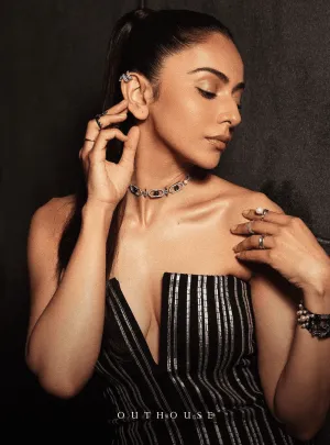 Rakul Preet Singh Wearing OH Celeste Sirius Embellished Choker Necklace