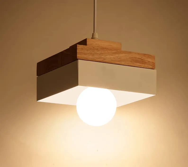 Ranusa Nordic Wood-top Pendant Lamp