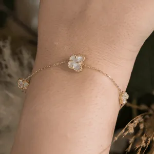 Real Gold GZVC 3 Butterfly Adjustable Size Bracelet 1609 BR1514