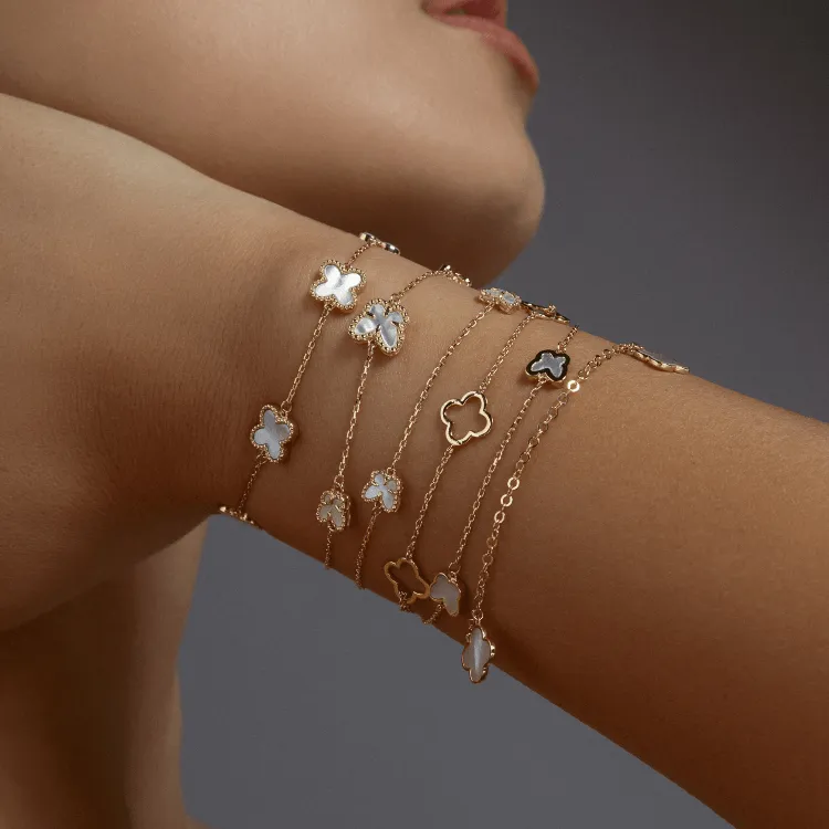 Real Gold GZVC 3 Butterfly Adjustable Size Bracelet 1609 BR1514
