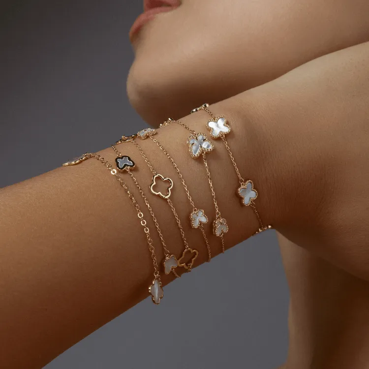 Real Gold GZVC 3 Butterfly Adjustable Size Bracelet 1609 BR1514