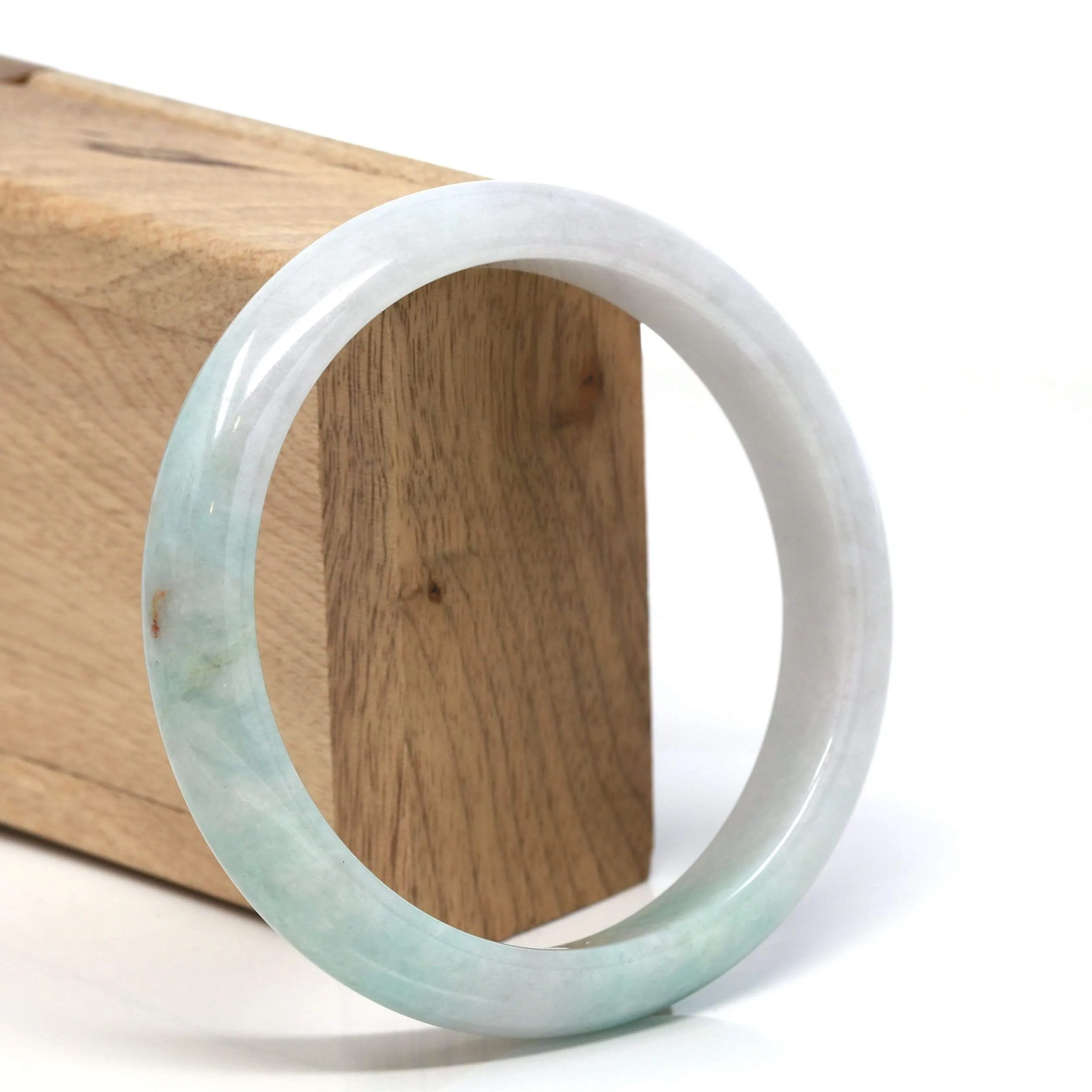 RealJade® "Classic Bangle" Genuine Burmese High Quality Jadeite Jade Bangle Bracelet (62.23 mm) #113
