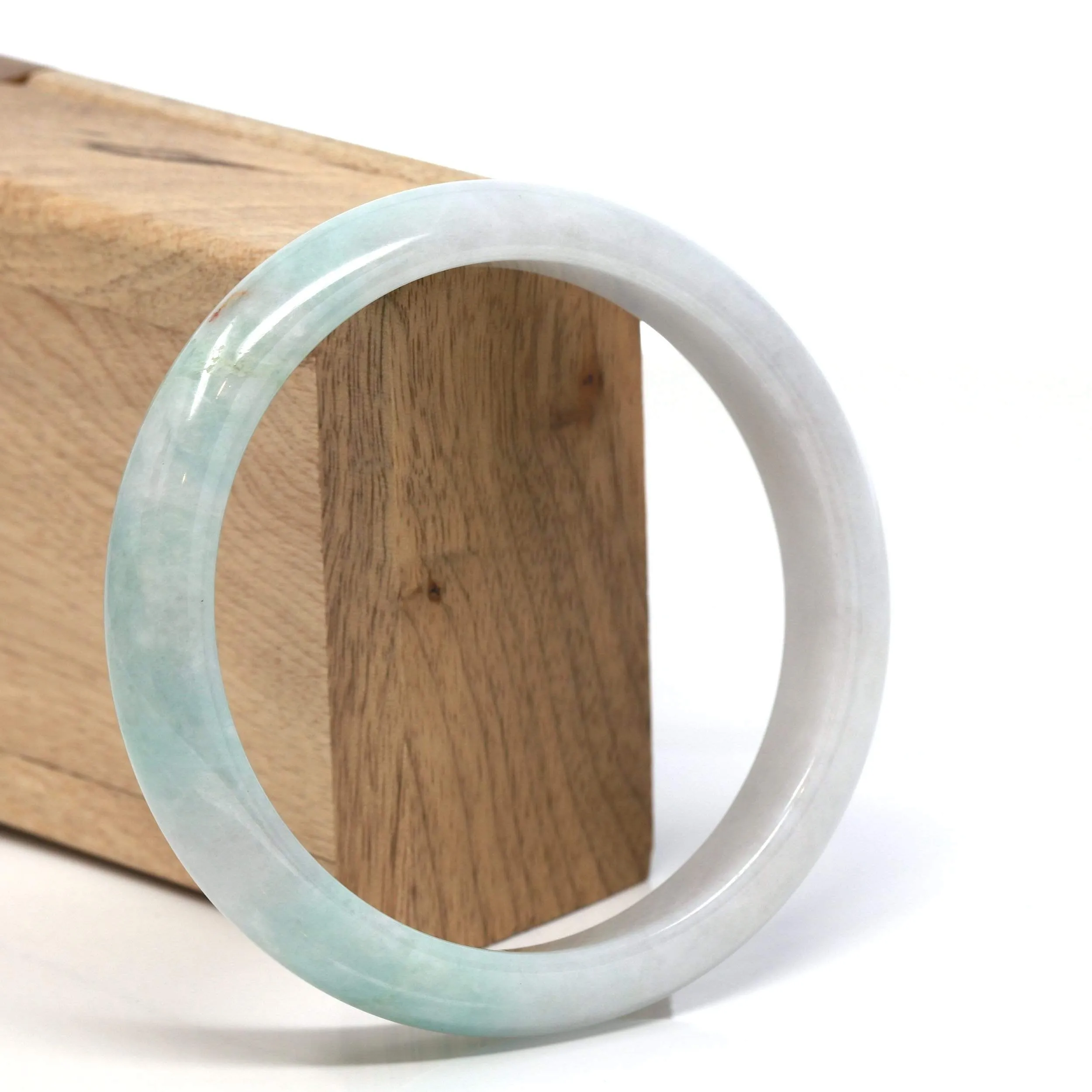 RealJade® "Classic Bangle" Genuine Burmese High Quality Jadeite Jade Bangle Bracelet (62.23 mm) #113