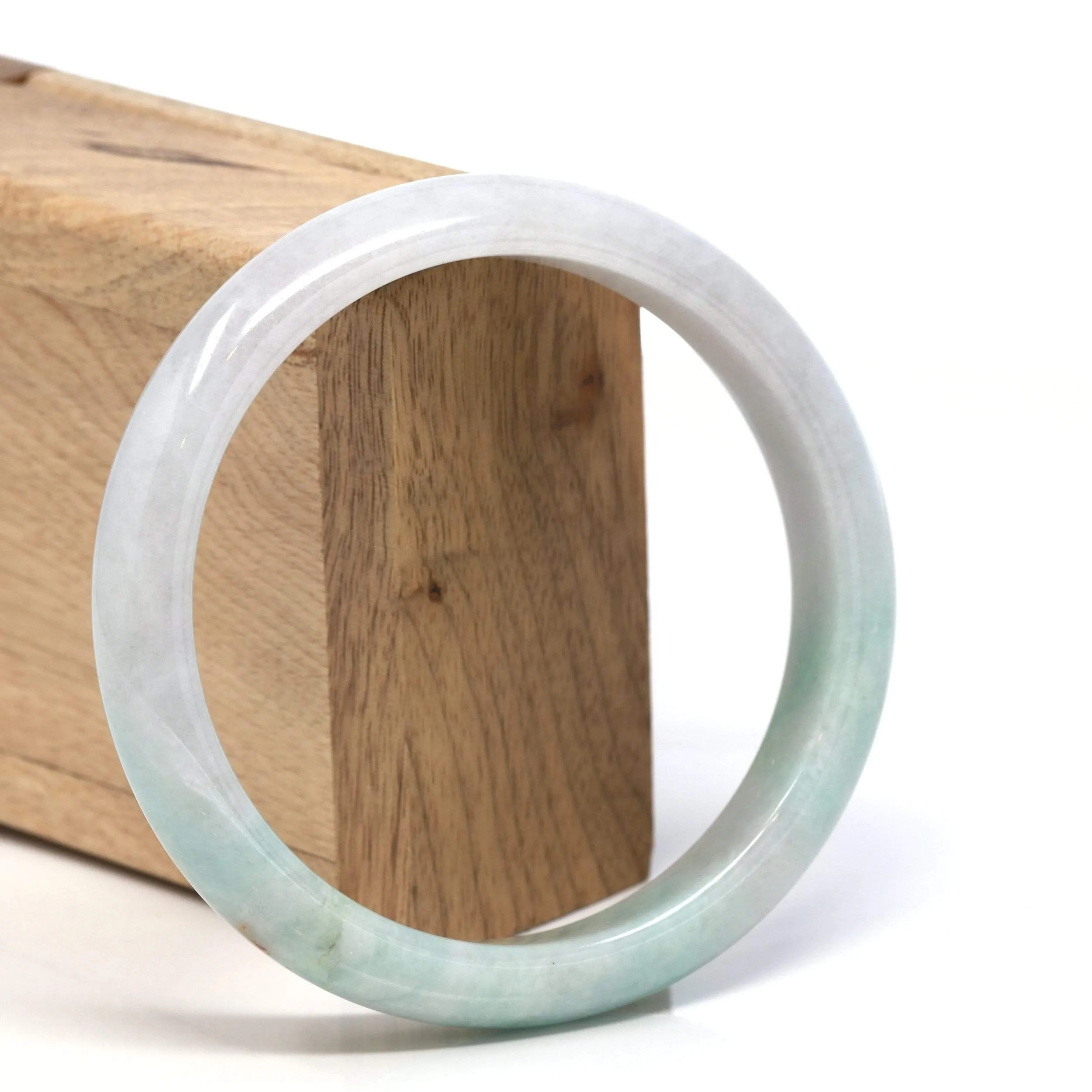 RealJade® "Classic Bangle" Genuine Burmese High Quality Jadeite Jade Bangle Bracelet (62.23 mm) #113