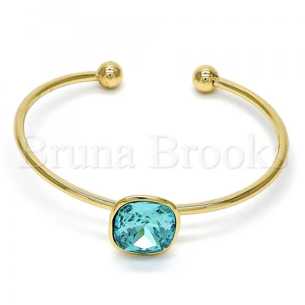Rhodium Plated Individual Bangle, with Swarovski Crystals, Rhodium Tone