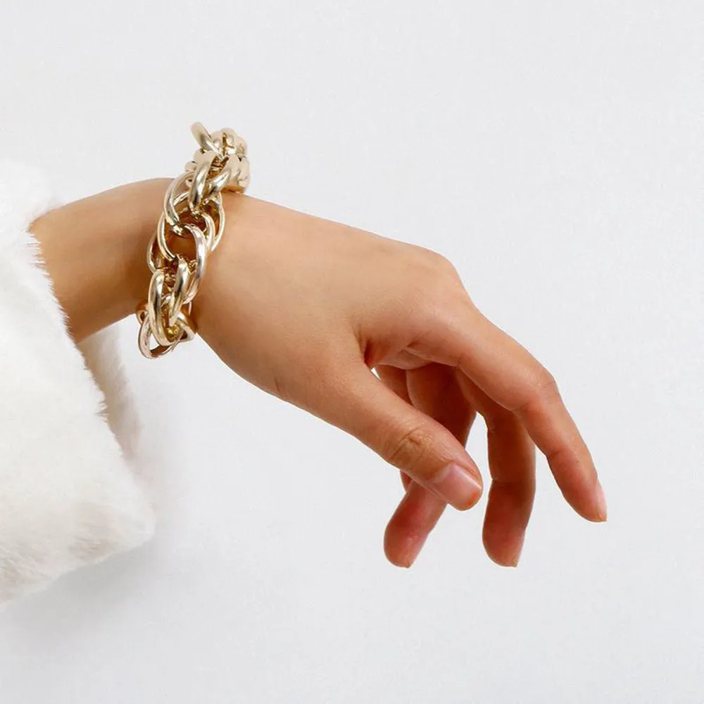 Rock Hip Hop Thick Chain Men's And Women's Bracelet