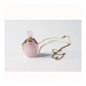 Rose Quartz Essential Oil Necklace