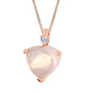 Rose Quartz Heart Necklace