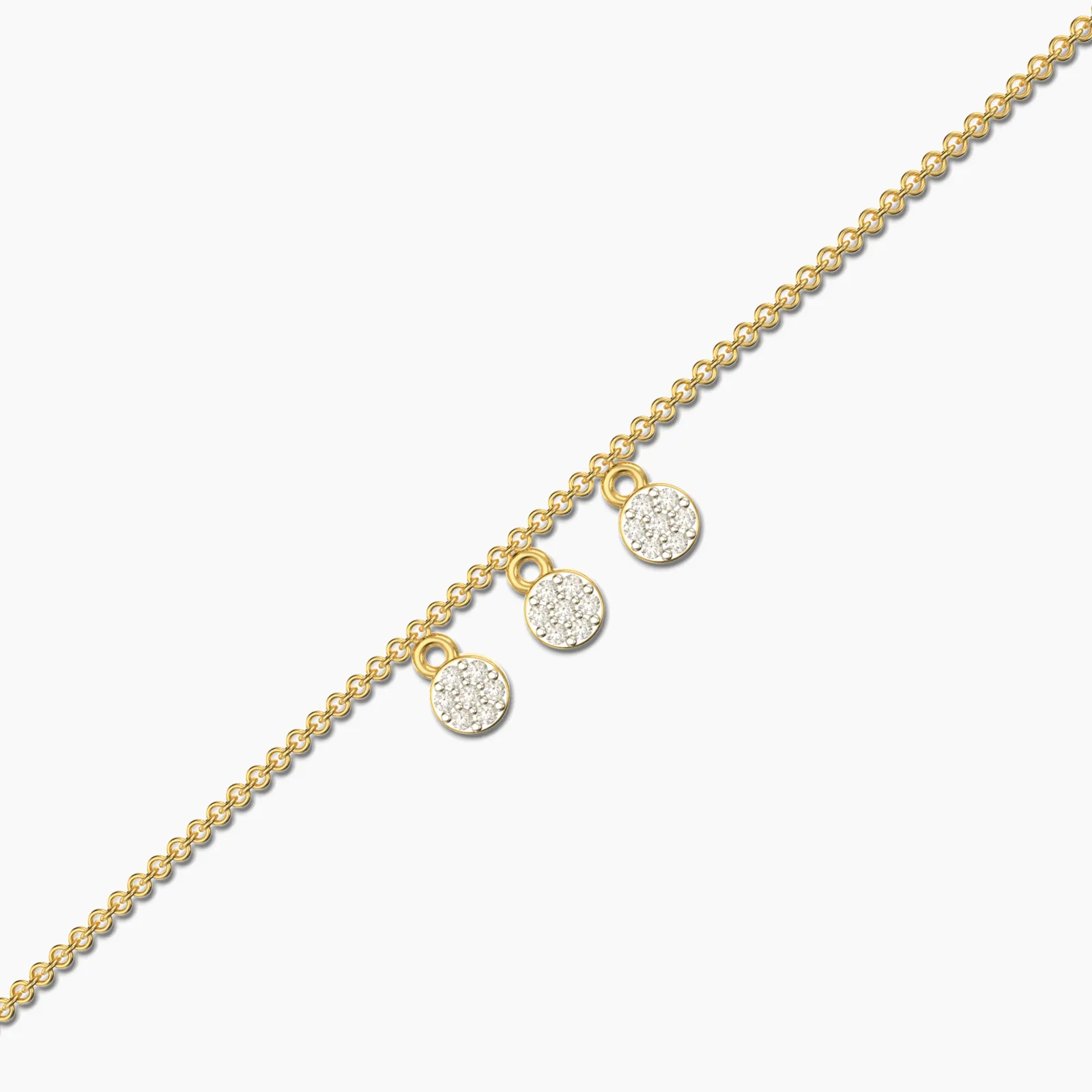 Round Charms Diamond Bracelet