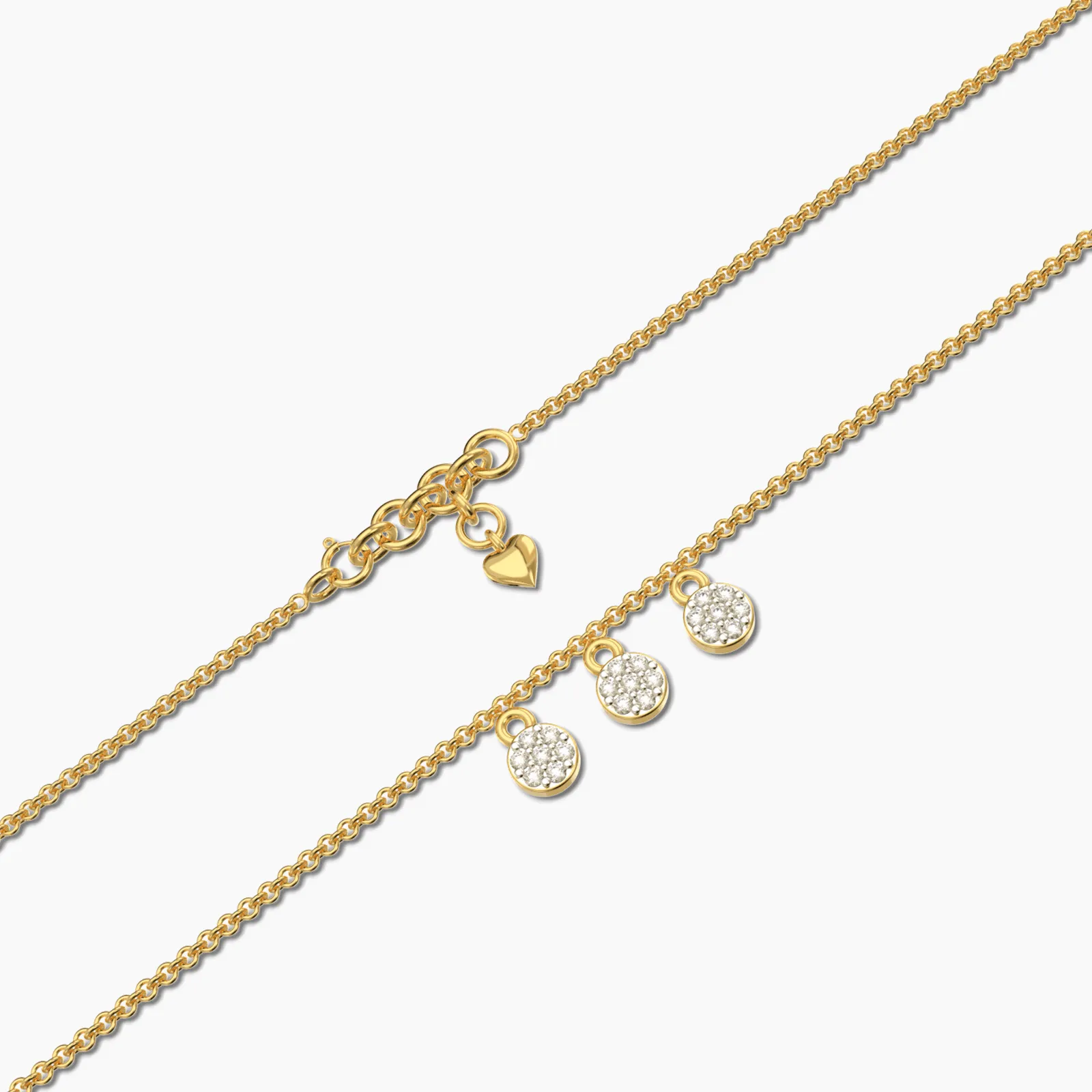 Round Charms Diamond Bracelet